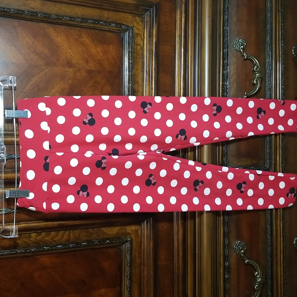 LulaRoe disney minnie mouse polka dot tween leggings